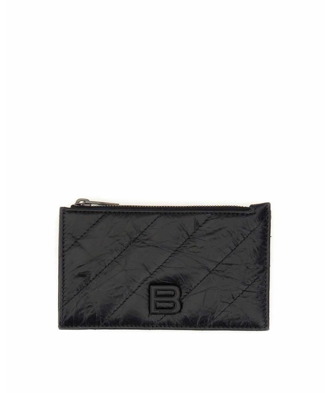 BALENCIAGA Черный кожаный кошелек, фото 1