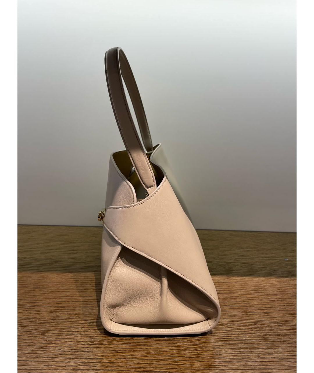FERRAGAMO Бежевая кожаная сумка тоут, фото 2