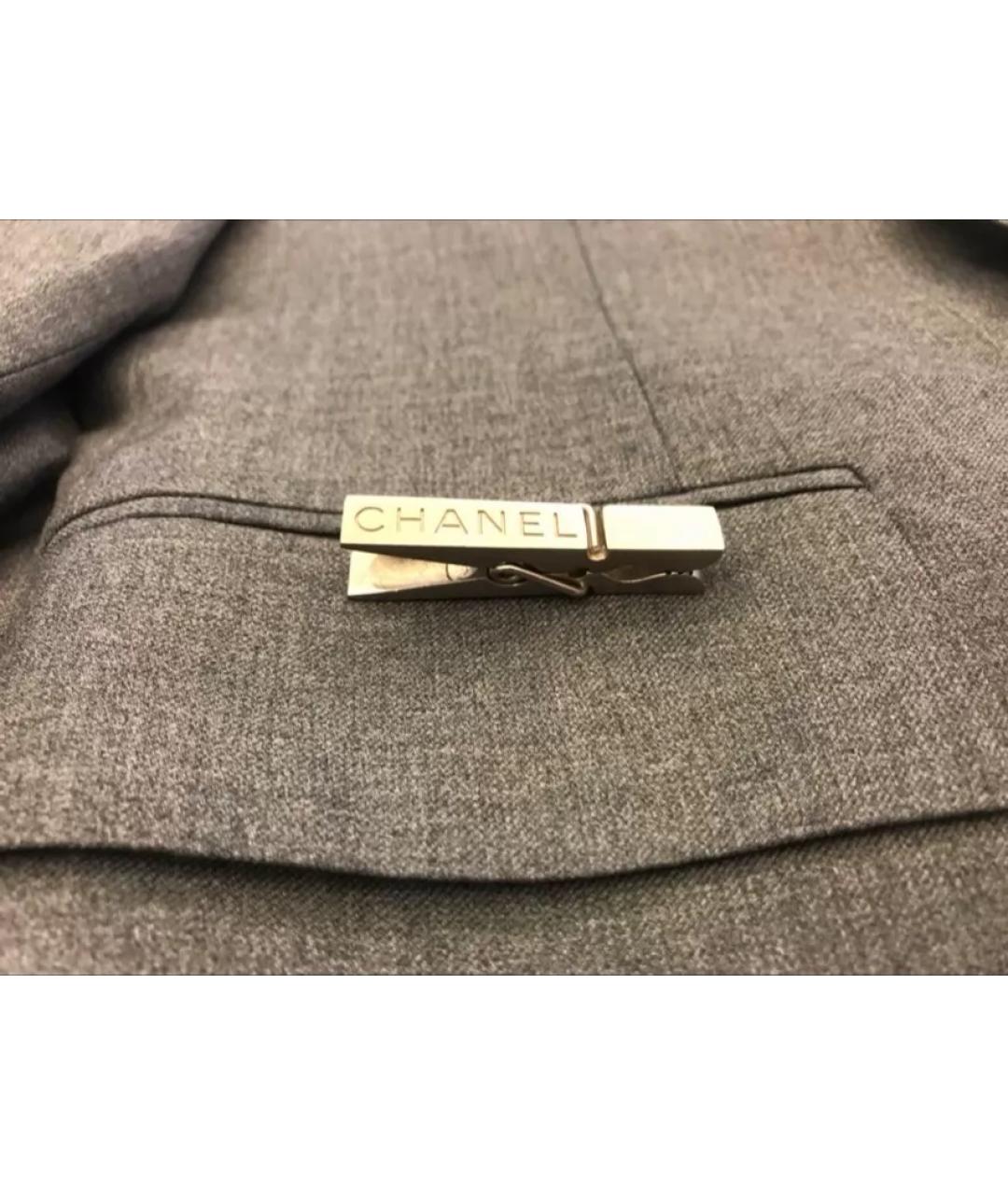CHANEL Серебряная металлическая булавка / брошь, фото 7