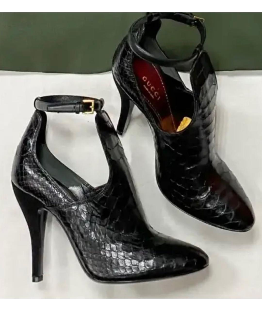 GUCCI Черные кожаные туфли, фото 4