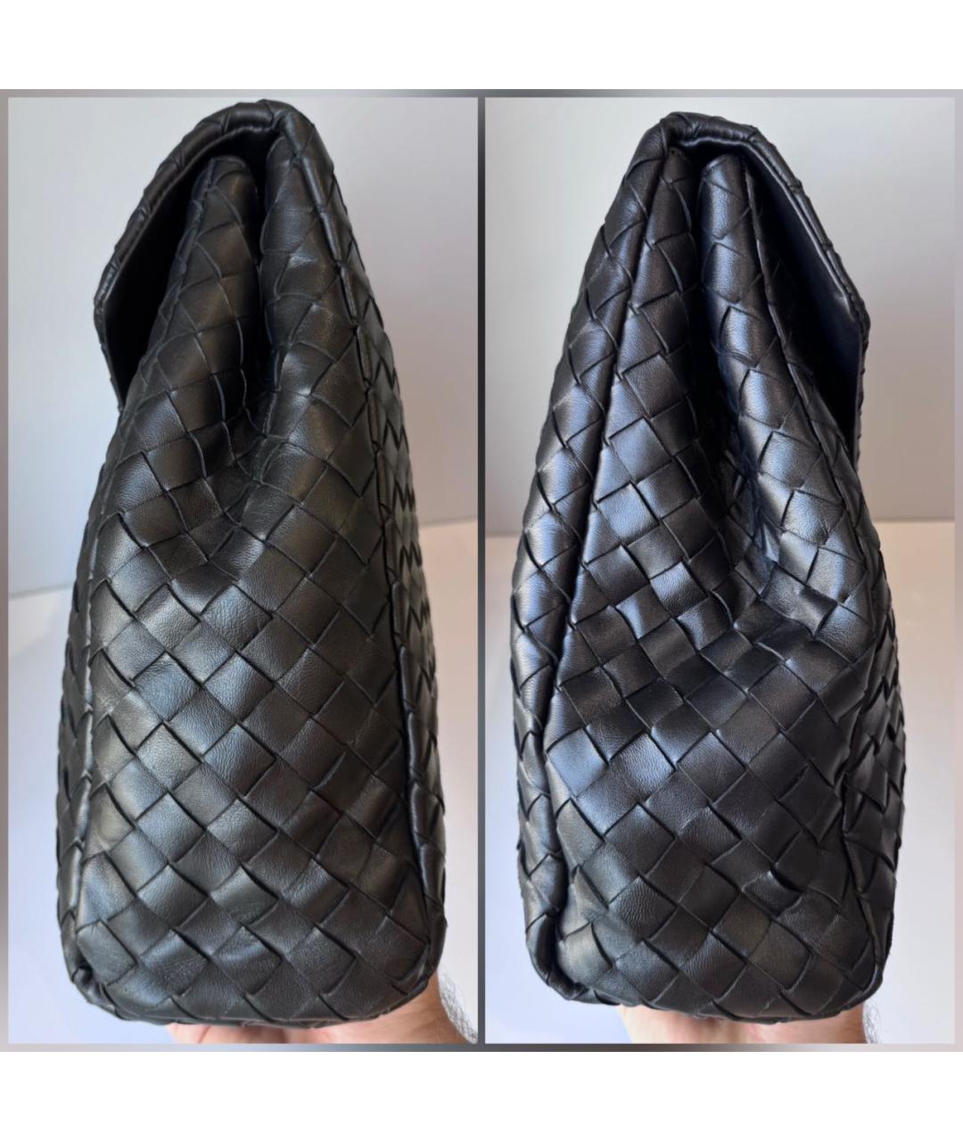 BOTTEGA VENETA Черный кожаный портфель, фото 7