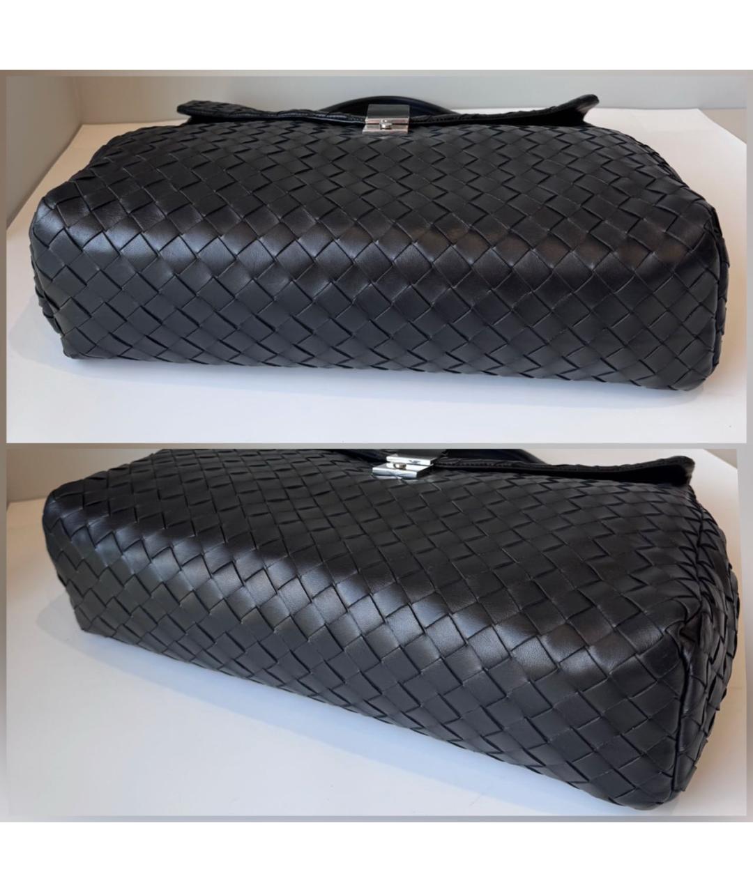 BOTTEGA VENETA Черный кожаный портфель, фото 8