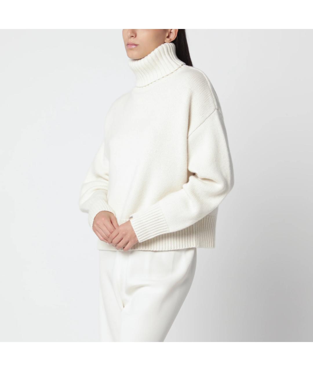 EXTREME CASHMERE Белый кашемировый джемпер / свитер, фото 3