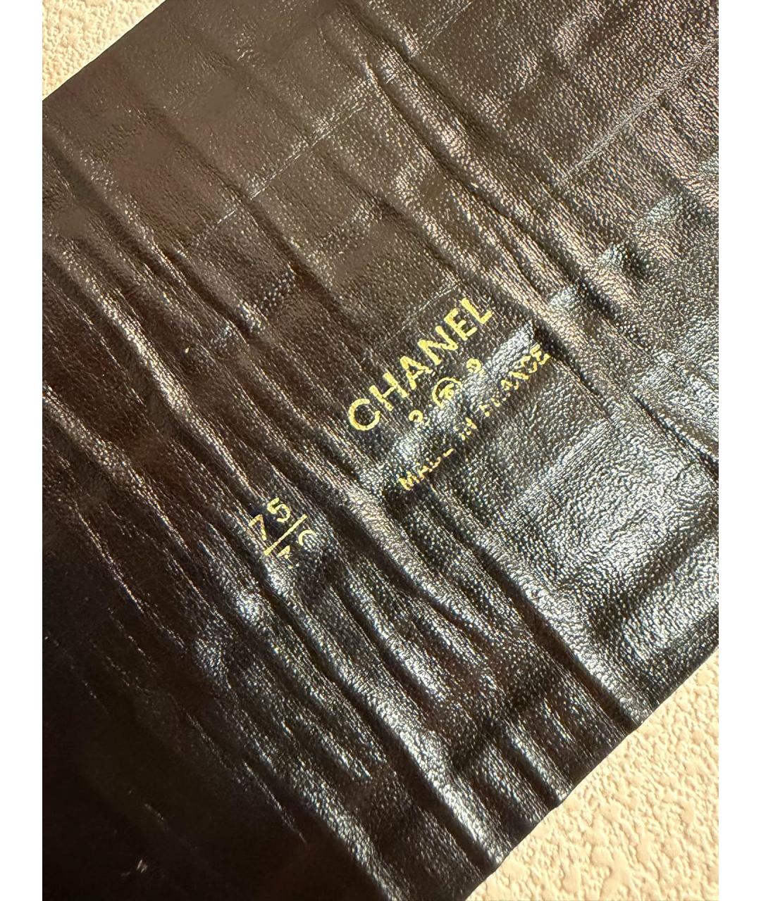 CHANEL Черный кожаный ремень, фото 3