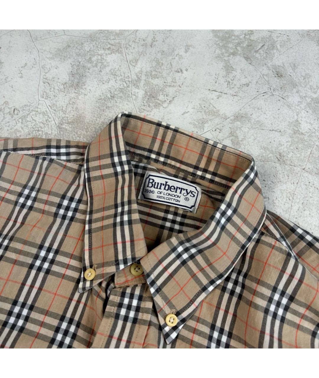 BURBERRY Коричневая хлопковая кэжуал рубашка, фото 3