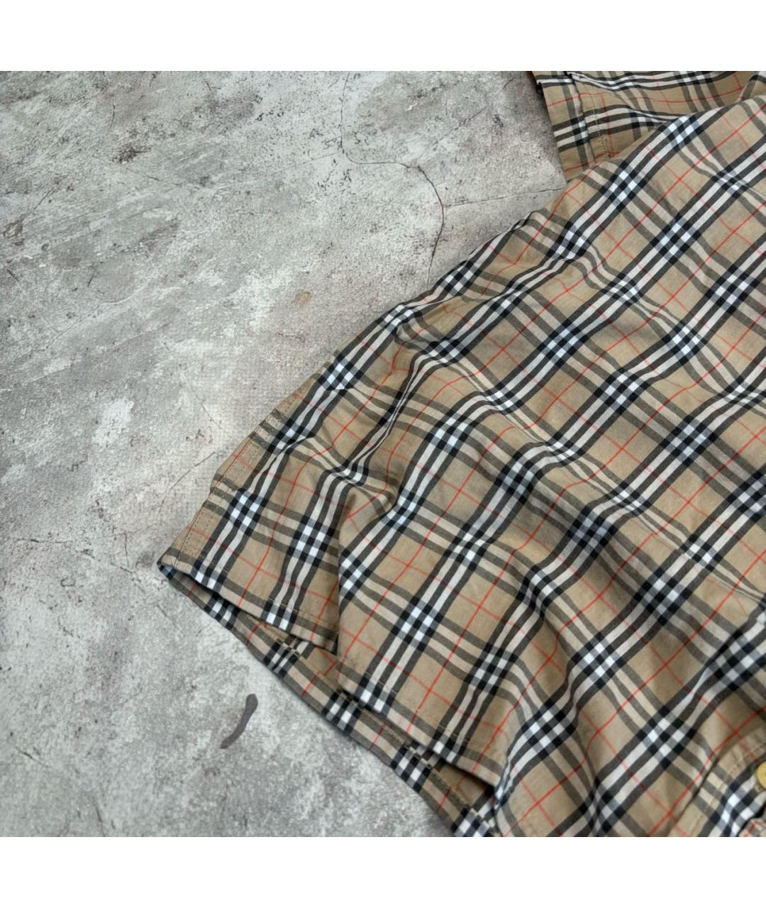 BURBERRY Коричневая хлопковая кэжуал рубашка, фото 5
