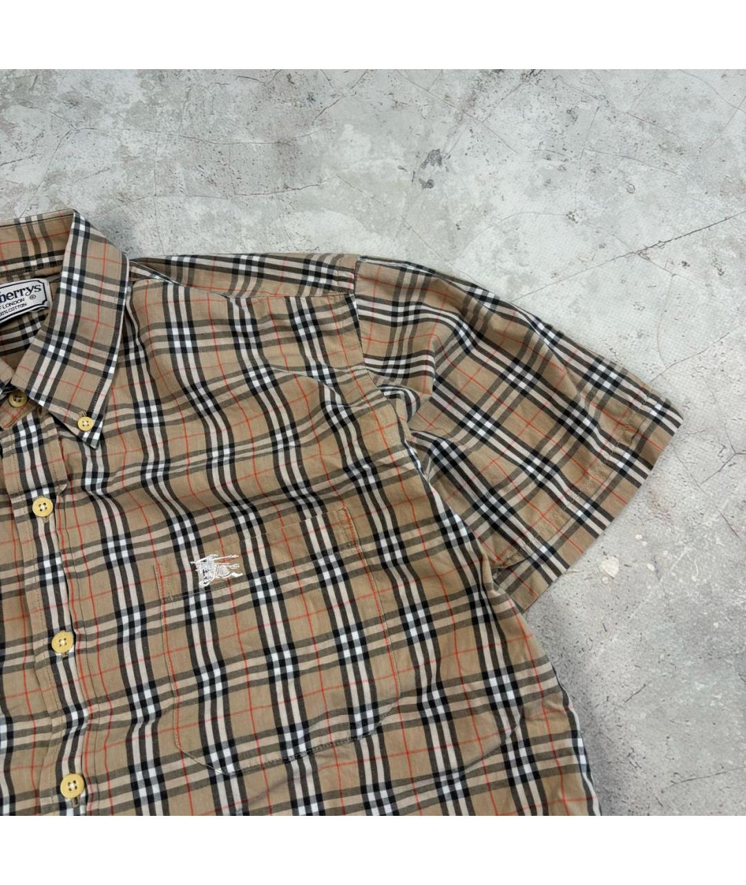 BURBERRY Коричневая хлопковая кэжуал рубашка, фото 4