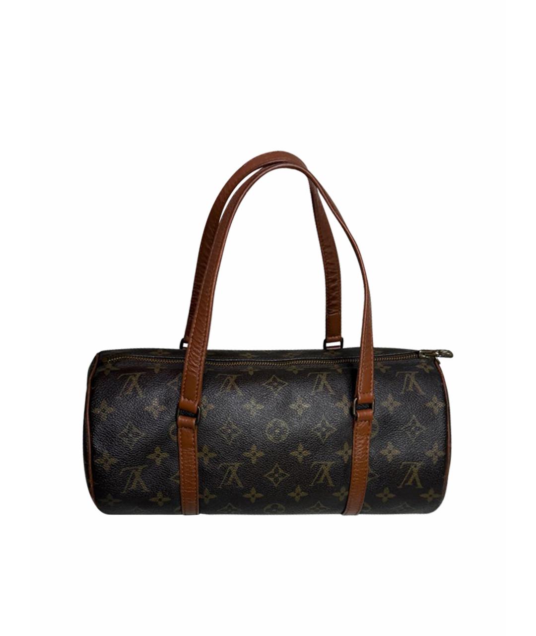 LOUIS VUITTON Коричневая кожаная сумка через плечо, фото 1
