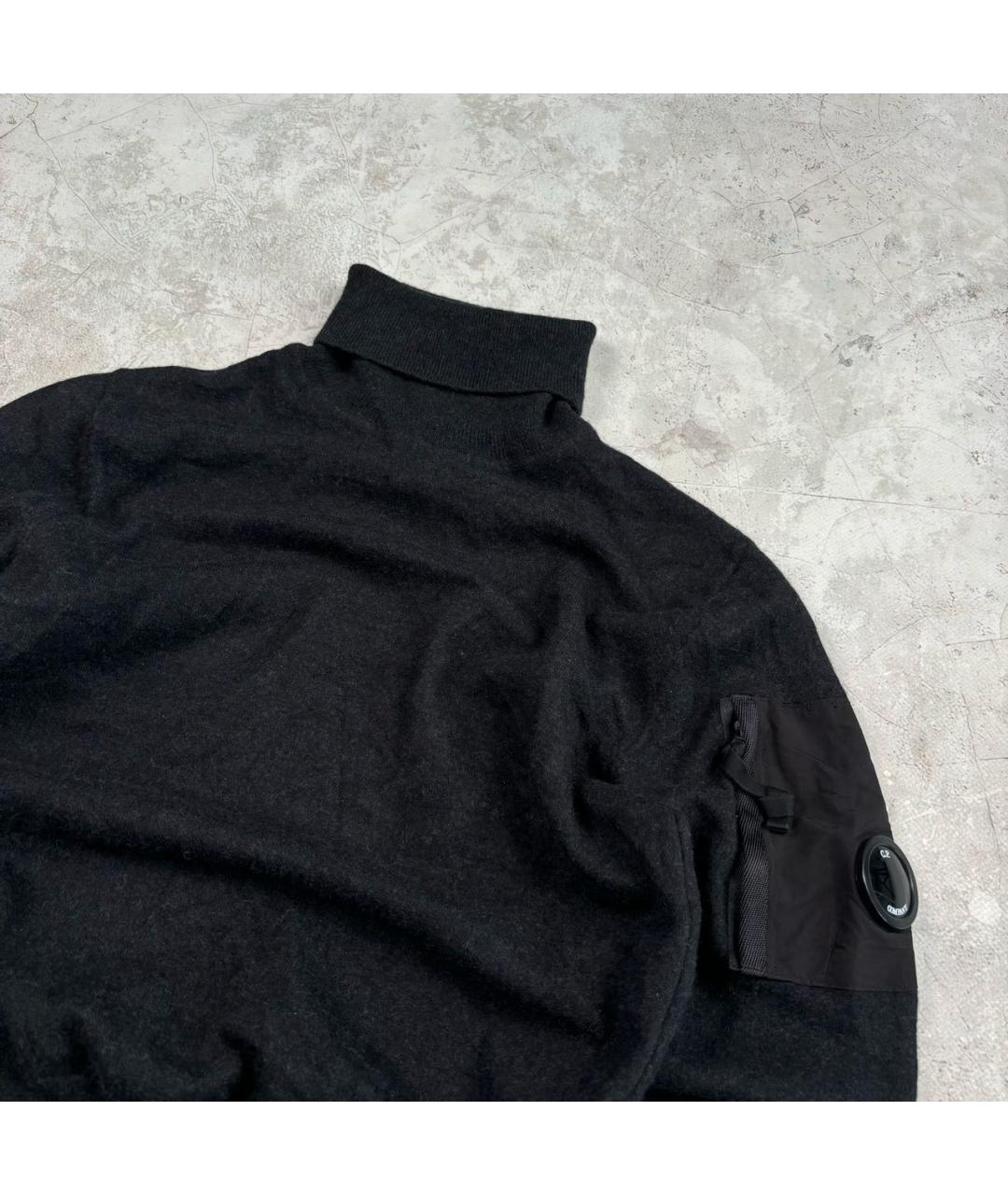 CP COMPANY Черная шерстяная водолазка, фото 2