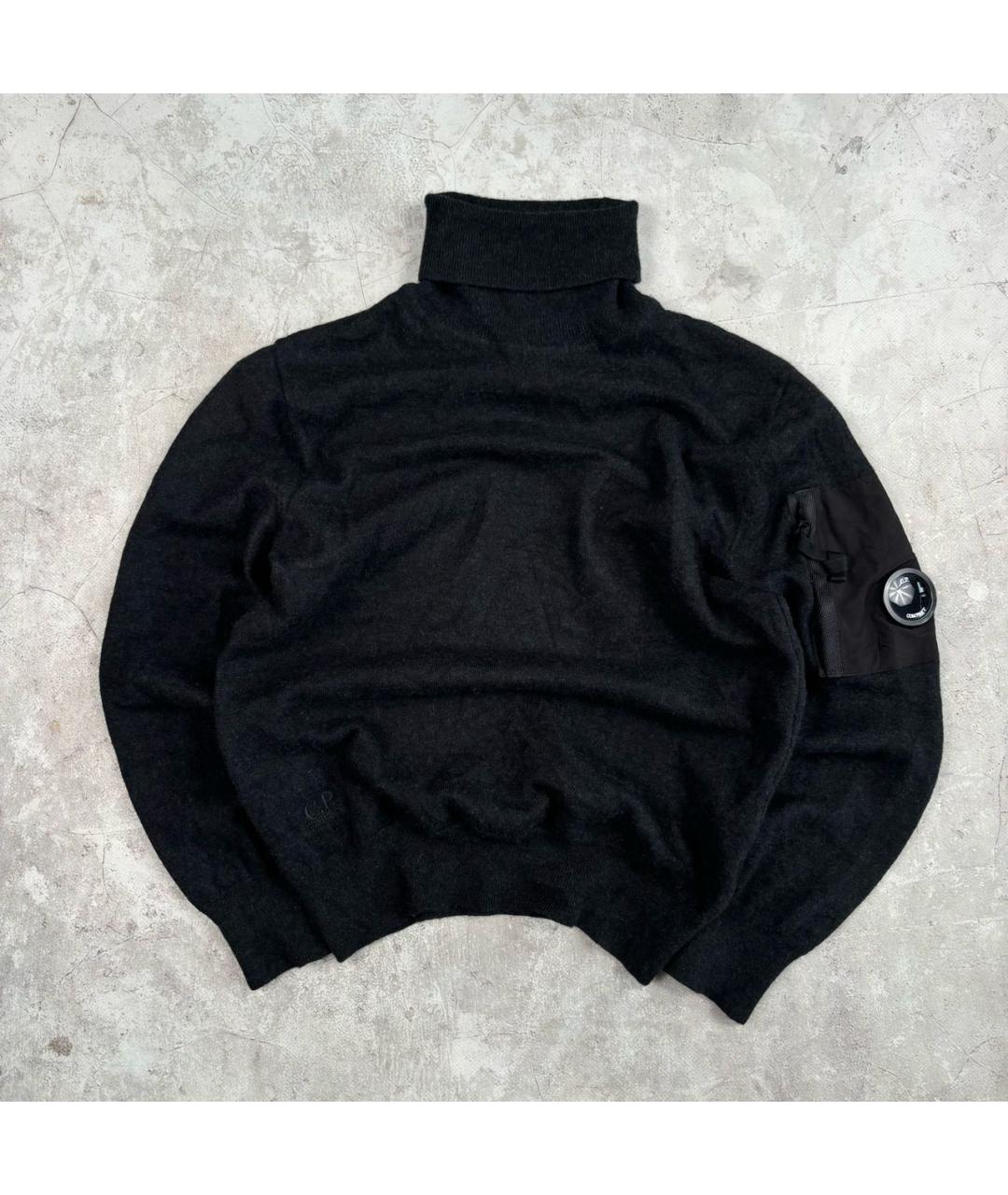 CP COMPANY Черная шерстяная водолазка, фото 6