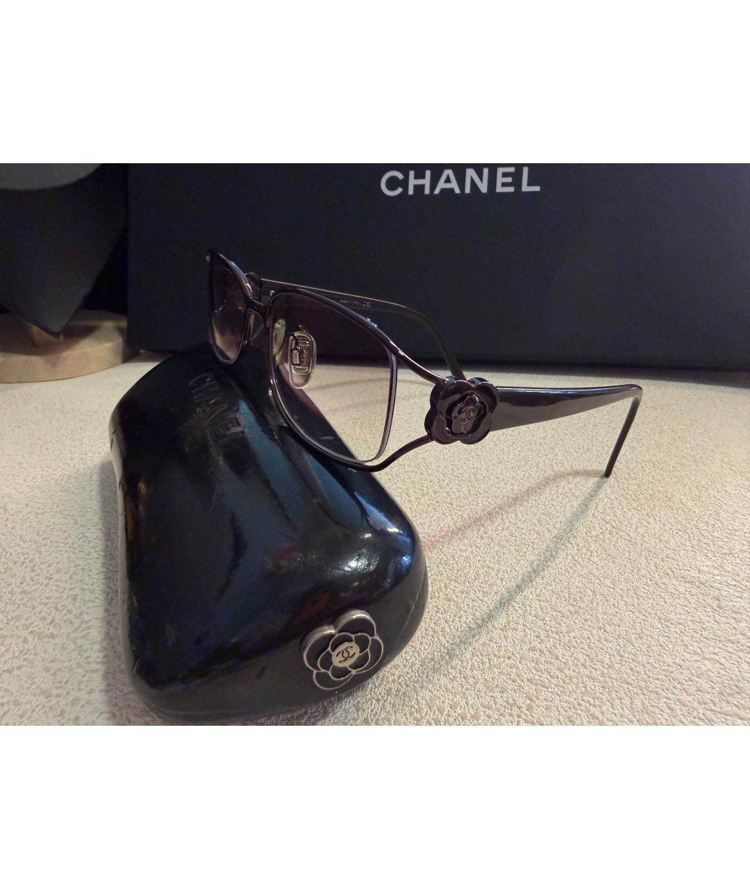 CHANEL Коричневые металлические солнцезащитные очки, фото 5