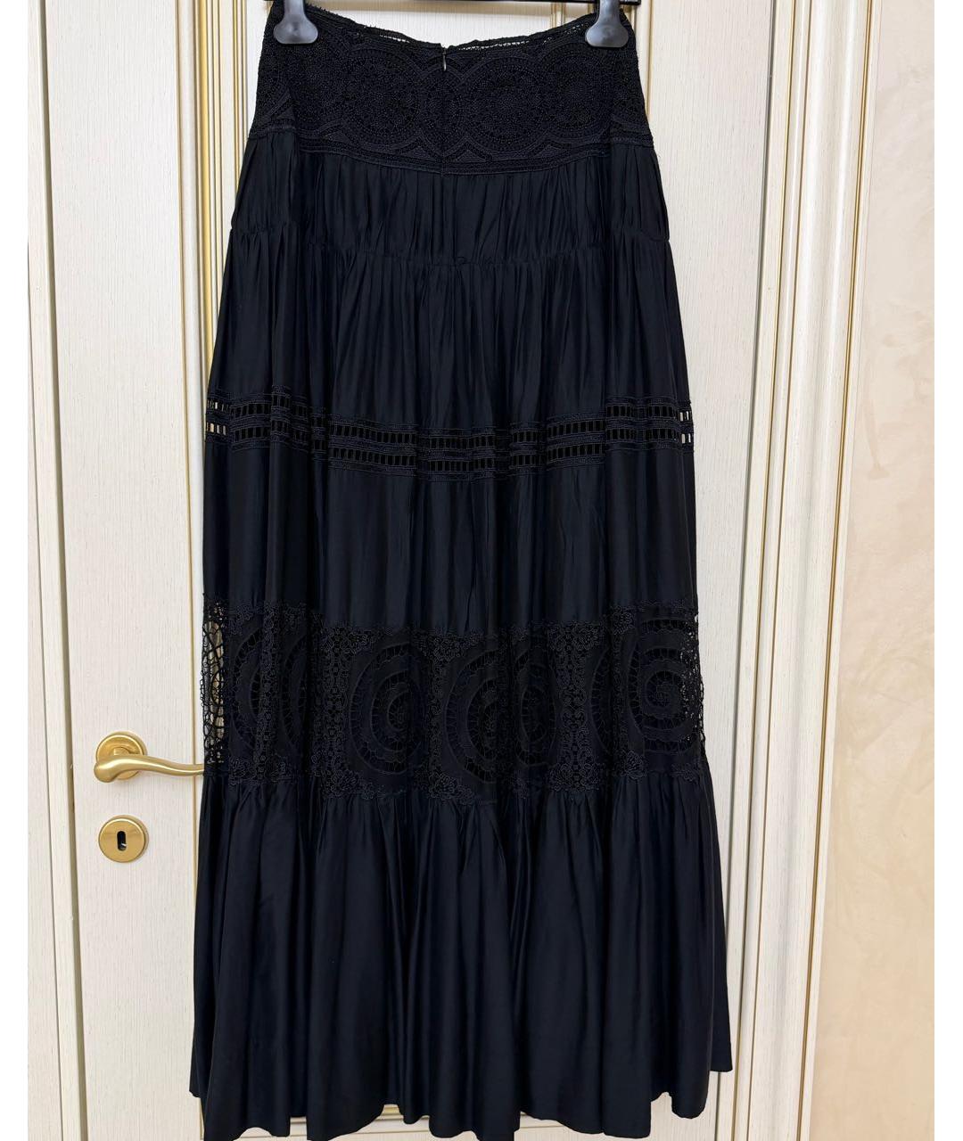 ZUHAIR MURAD Черная вискозная юбка макси, фото 2