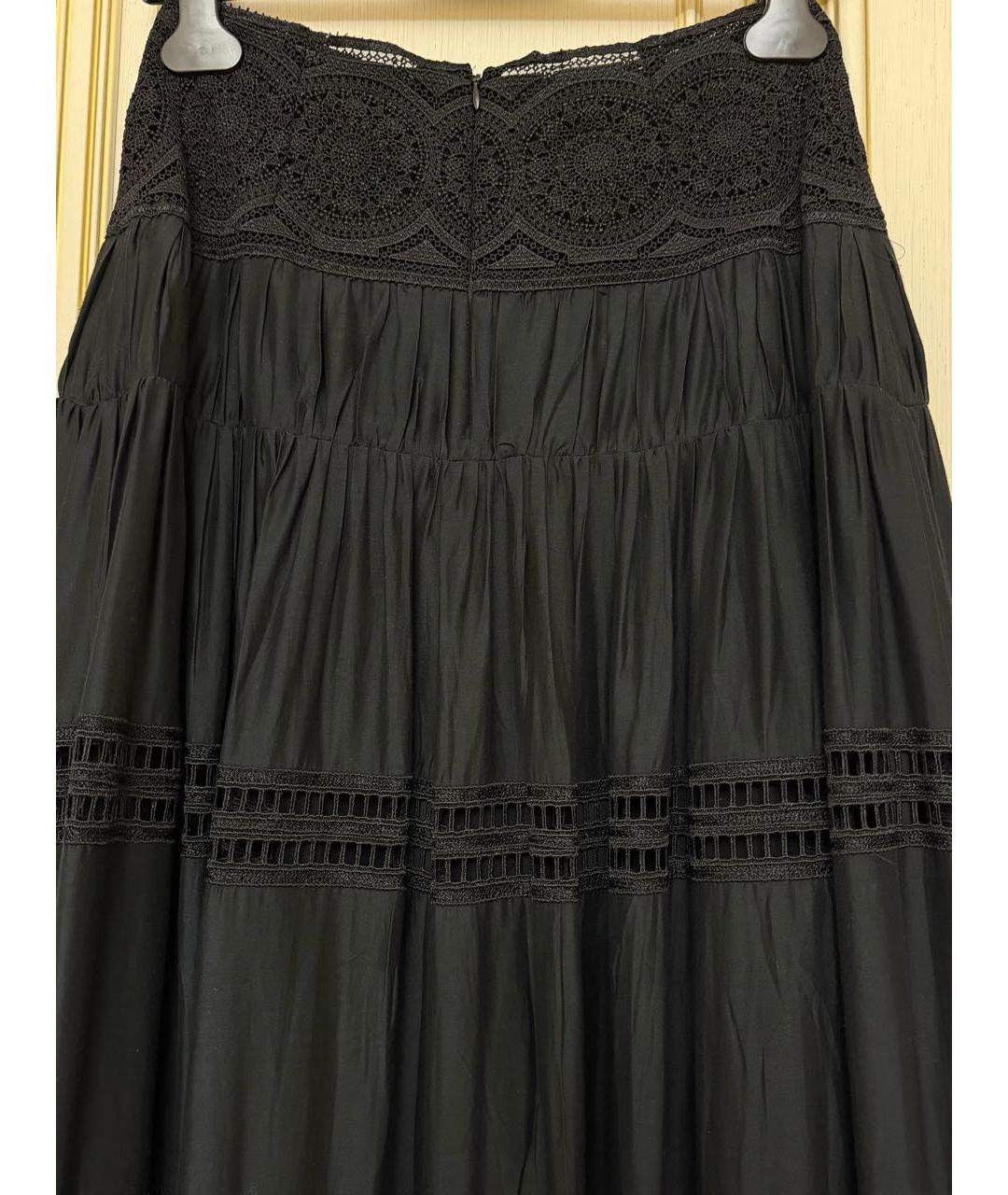 ZUHAIR MURAD Черная вискозная юбка макси, фото 3