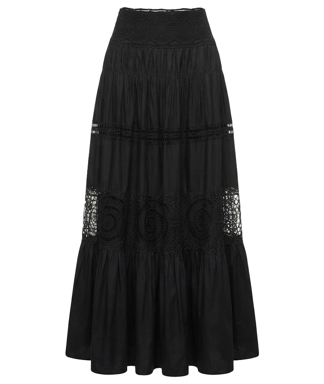 ZUHAIR MURAD Черная вискозная юбка макси, фото 1