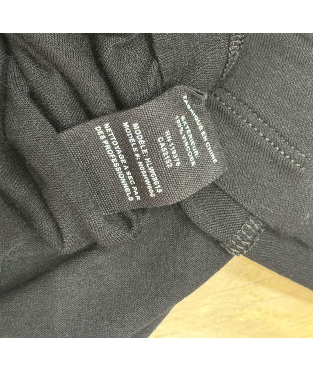 HELMUT LANG Черное вискозное повседневное платье, фото 6