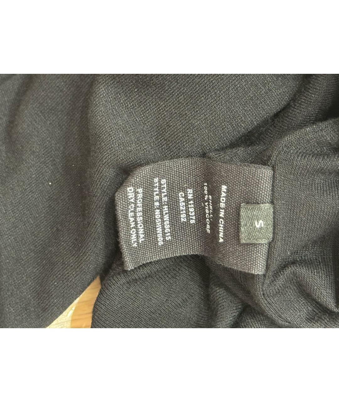HELMUT LANG Черное вискозное повседневное платье, фото 5