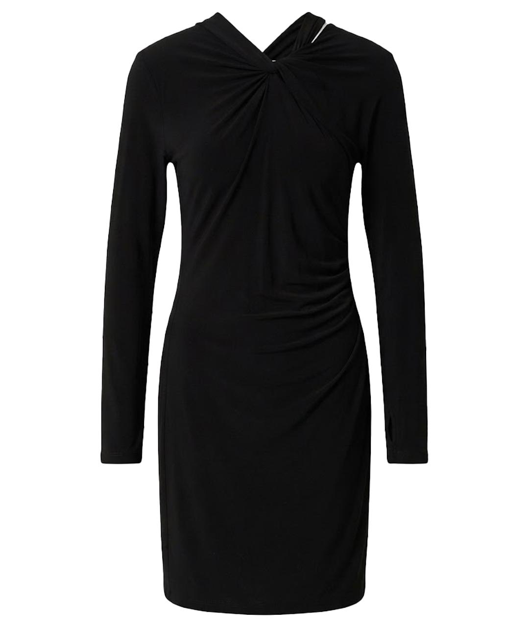 HELMUT LANG Черное вискозное повседневное платье, фото 1