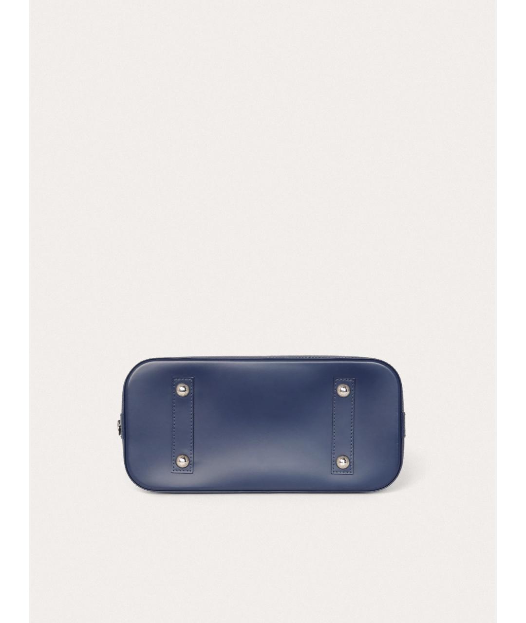 LOUIS VUITTON Синяя кожаная сумка с короткими ручками, фото 4