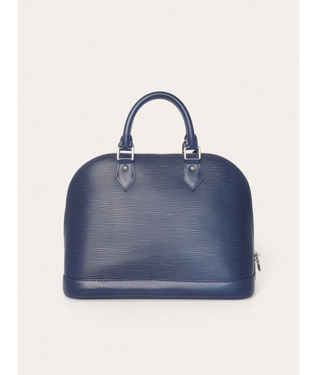 LOUIS VUITTON Синяя кожаная сумка с короткими ручками, фото 3
