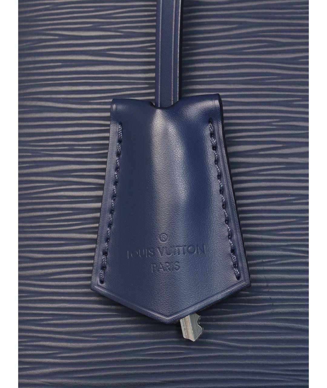 LOUIS VUITTON Синяя кожаная сумка с короткими ручками, фото 7