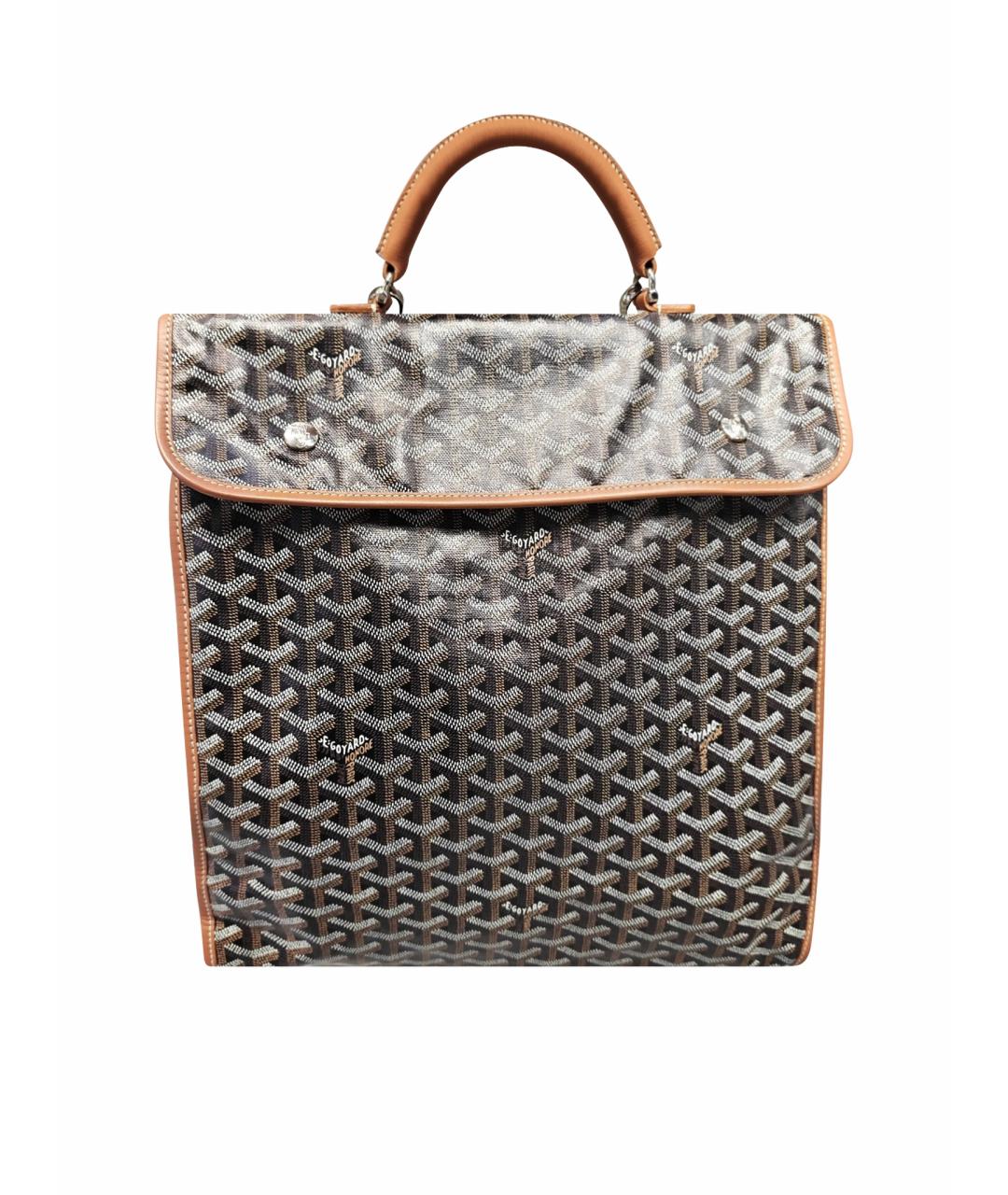 GOYARD Коричневый жаккардовый рюкзак, фото 1