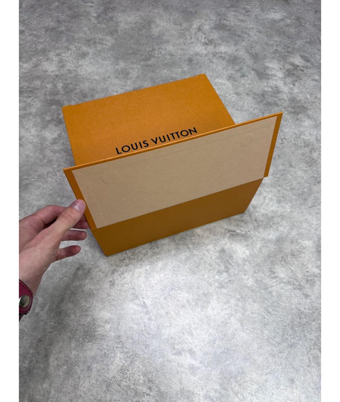 LOUIS VUITTON Коричневая кожаная сумка с короткими ручками, фото 6