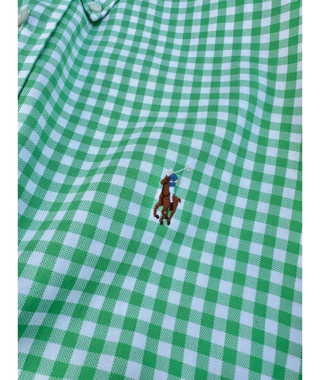 POLO RALPH LAUREN Зеленая хлопковая кэжуал рубашка, фото 7