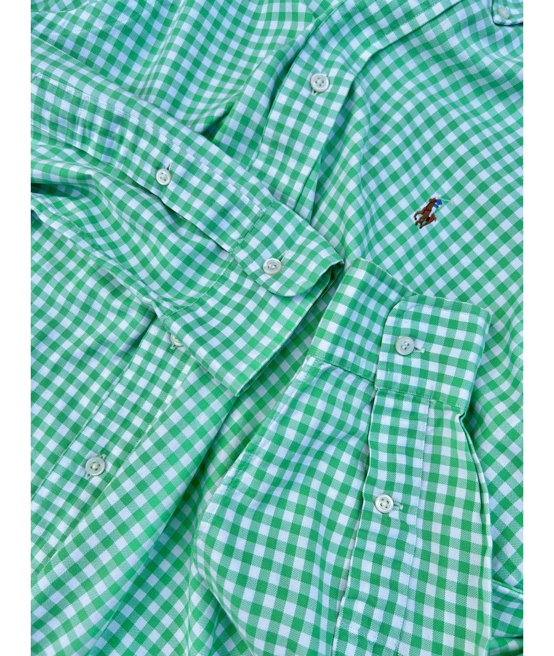 POLO RALPH LAUREN Зеленая хлопковая кэжуал рубашка, фото 4