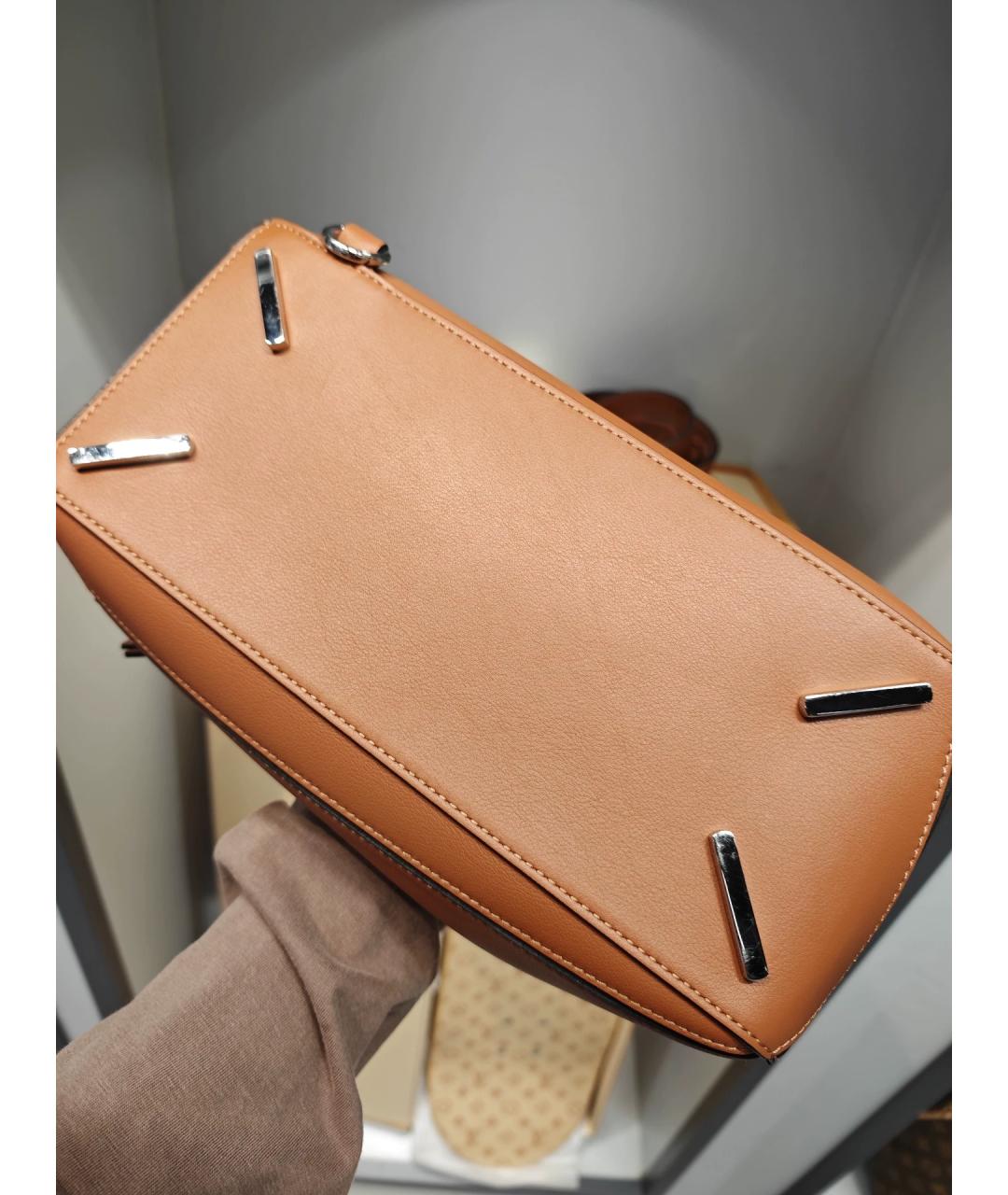 LOEWE Коричневая кожаная сумка через плечо, фото 7