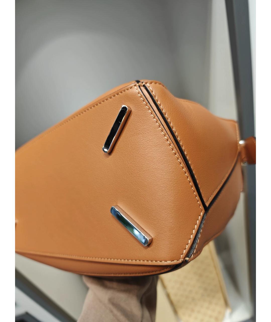 LOEWE Коричневая кожаная сумка через плечо, фото 8