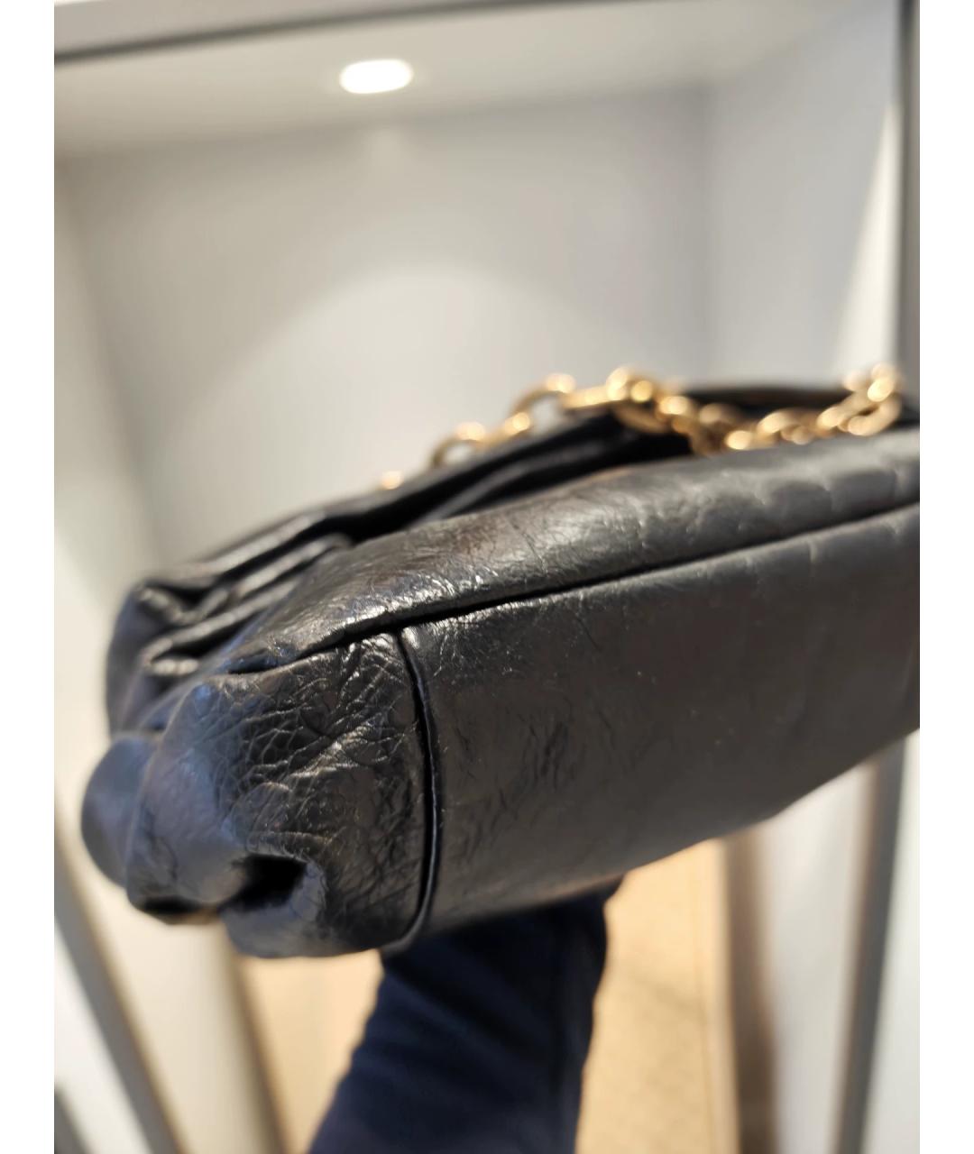 BALENCIAGA Черная кожаная сумка через плечо, фото 7