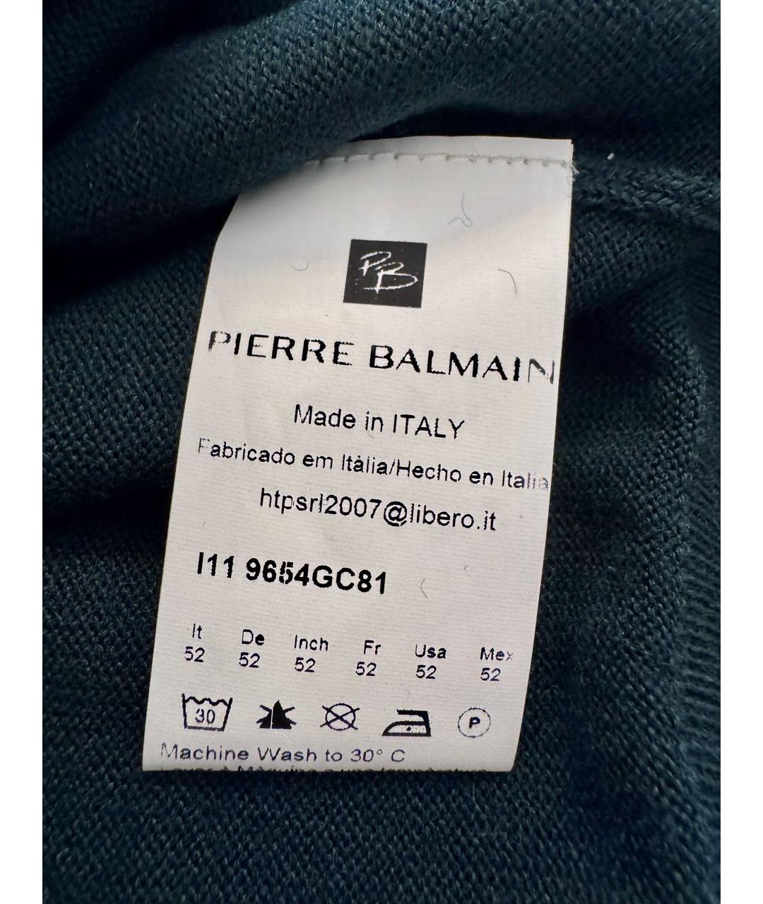 PIERRE BALMAIN Зеленый шерстяной джемпер / свитер, фото 4