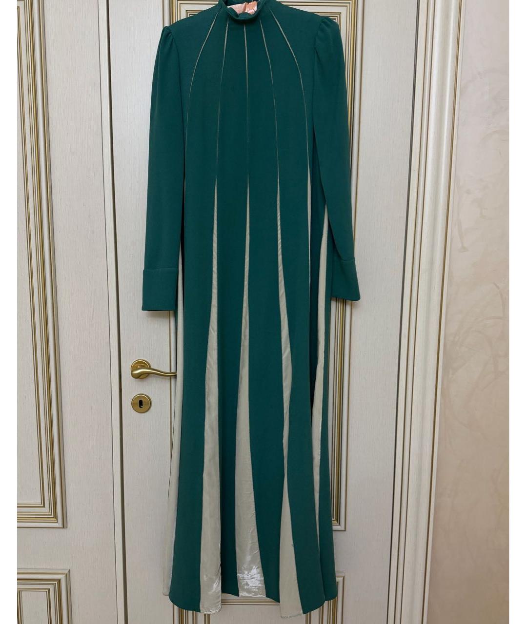VALENTINO Зеленое вискозное вечернее платье, фото 6
