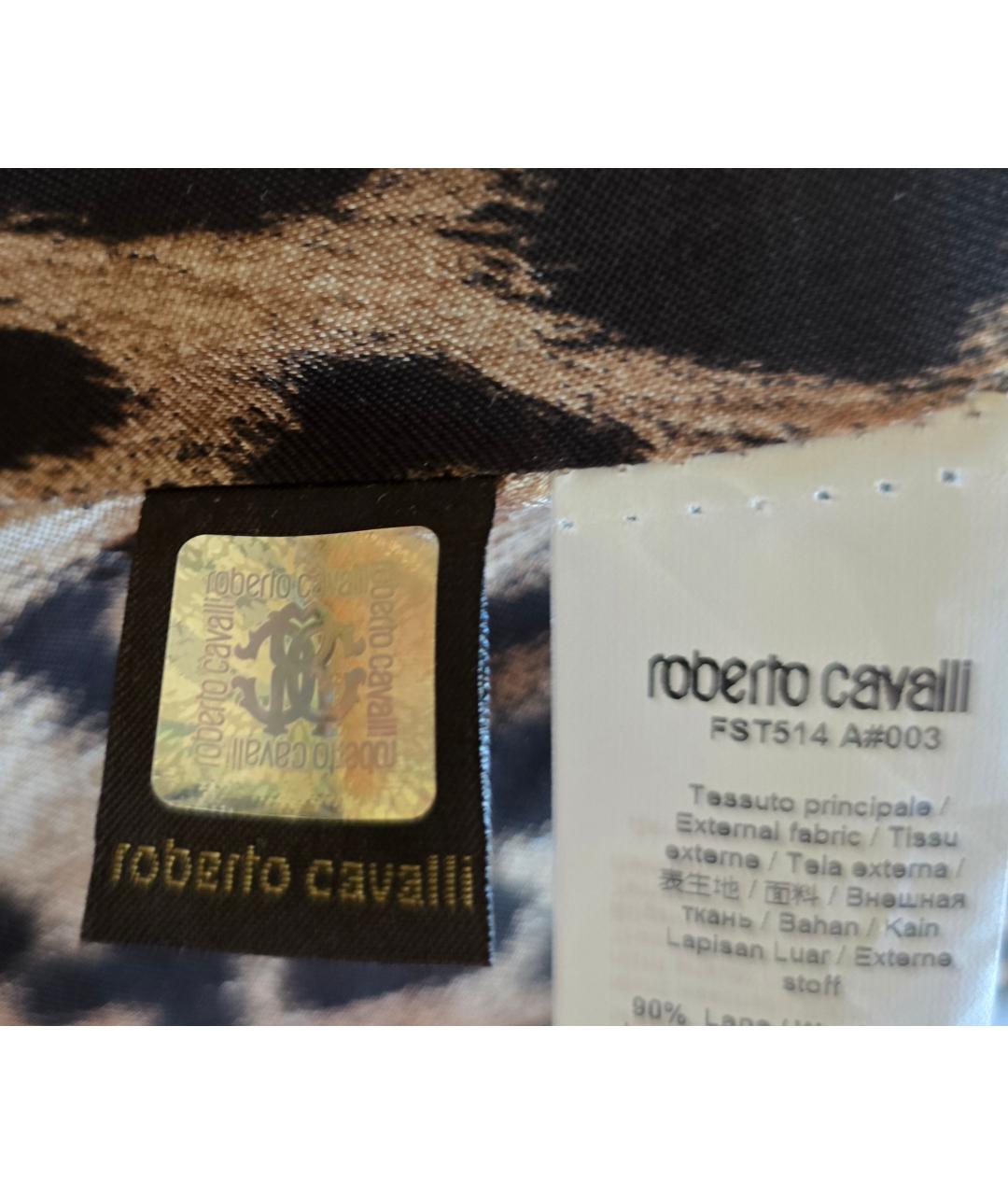 ROBERTO CAVALLI Бежевое шерстяное пальто, фото 4