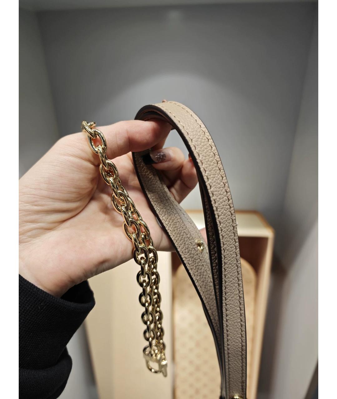 LOUIS VUITTON Серая кожаная сумка через плечо, фото 8