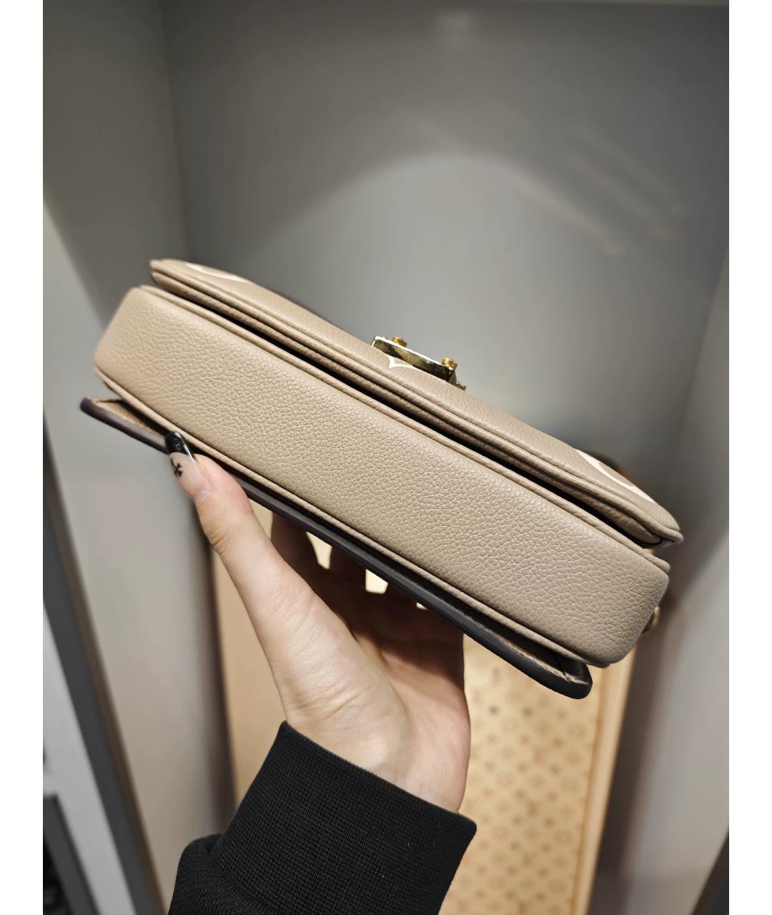 LOUIS VUITTON Серая кожаная сумка через плечо, фото 6