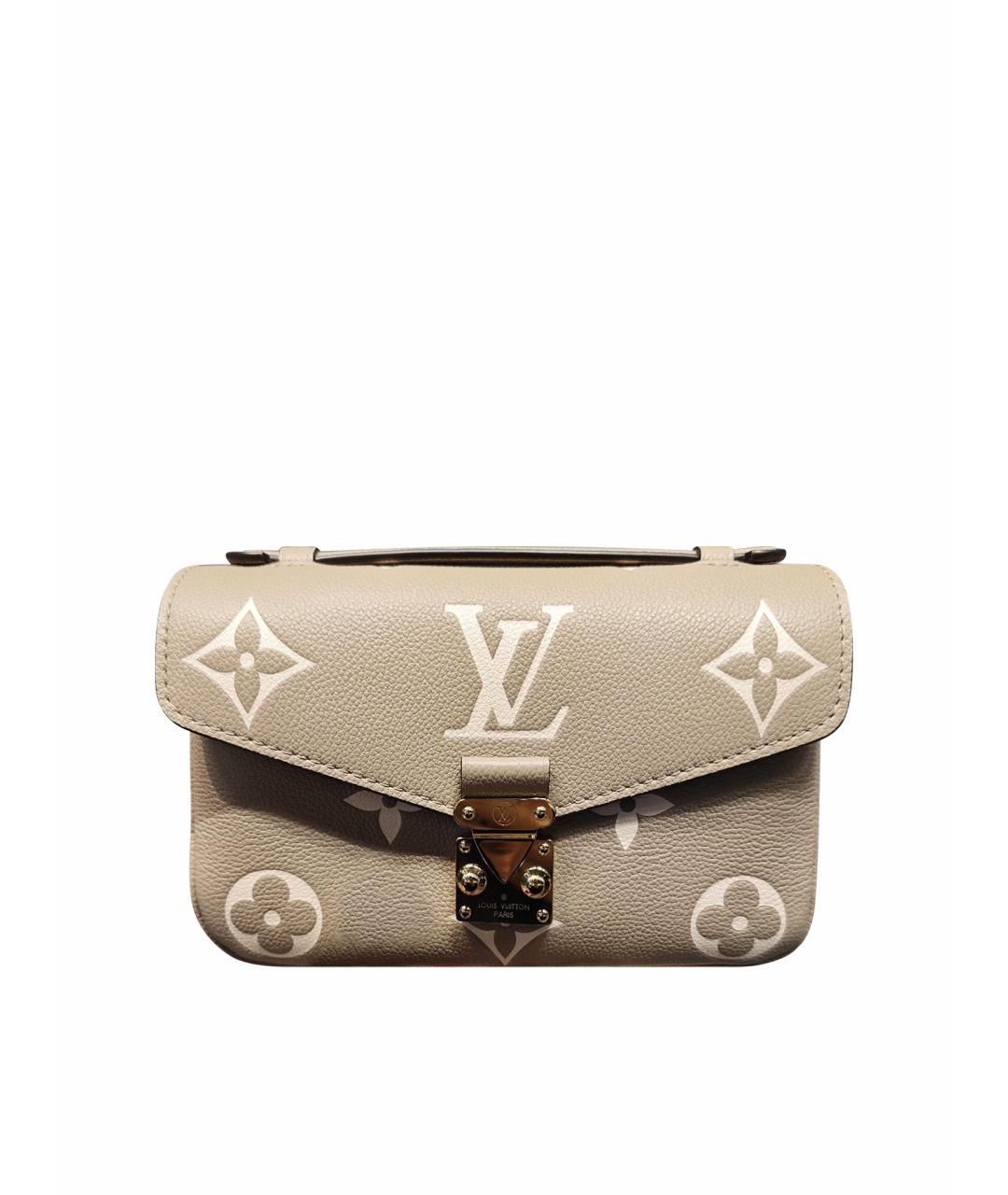 LOUIS VUITTON Серая кожаная сумка через плечо, фото 1