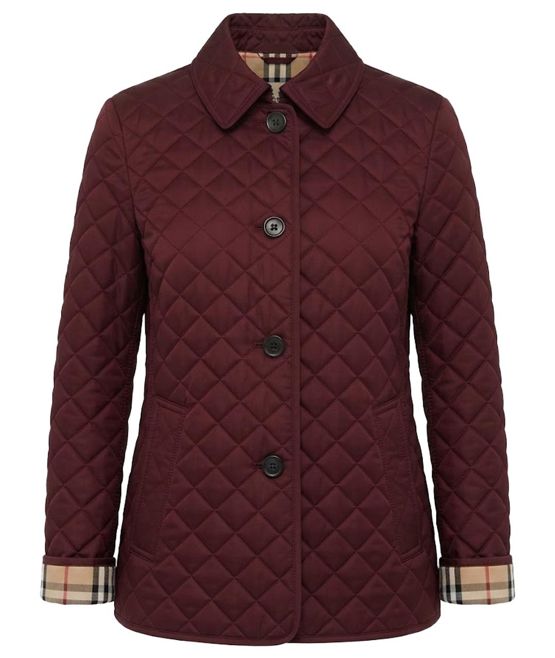BURBERRY Бордовая хлопковая куртка, фото 1