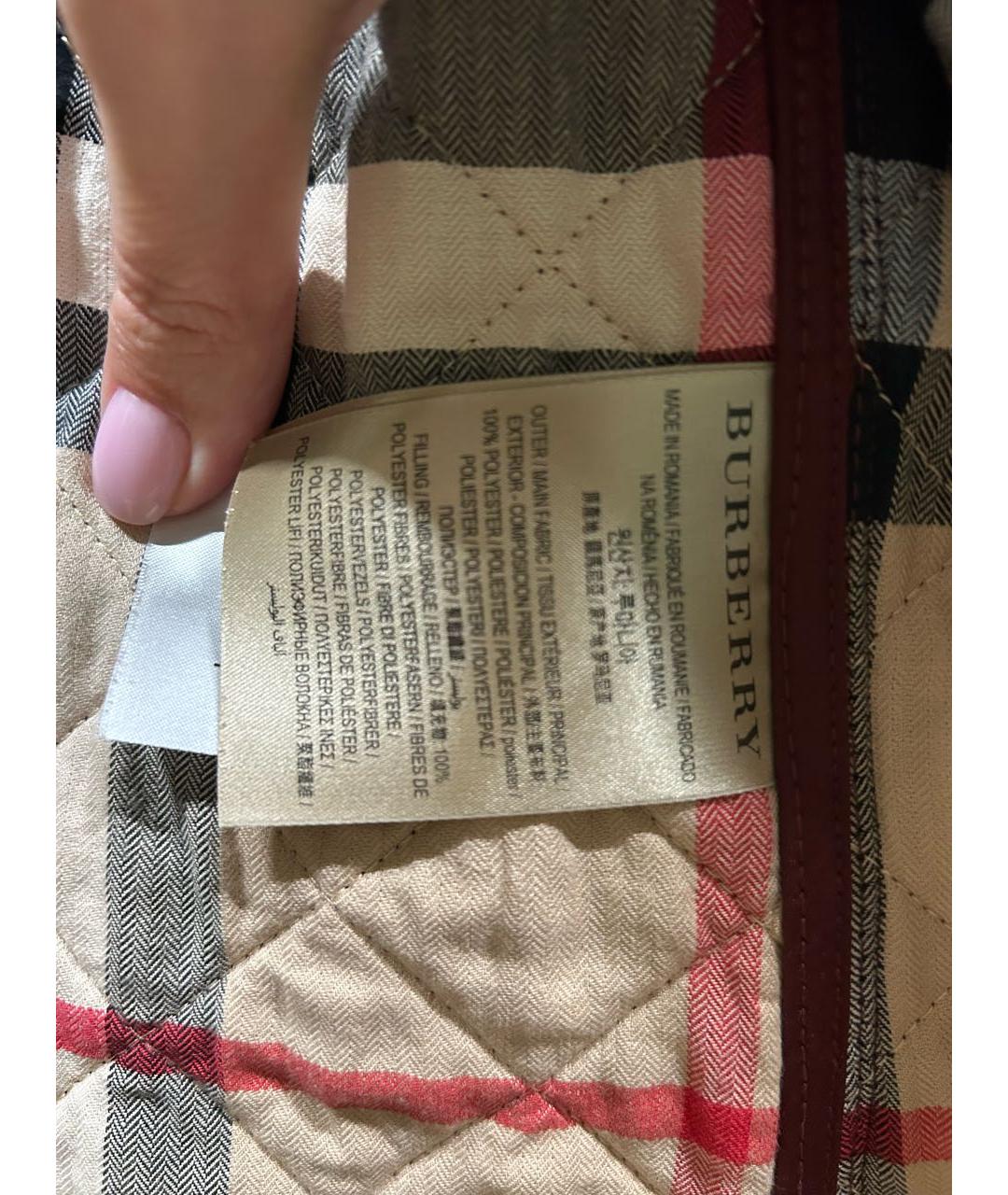 BURBERRY Бордовая хлопковая куртка, фото 6