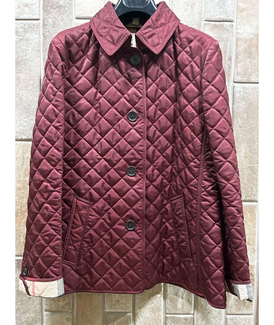 BURBERRY Бордовая хлопковая куртка, фото 7