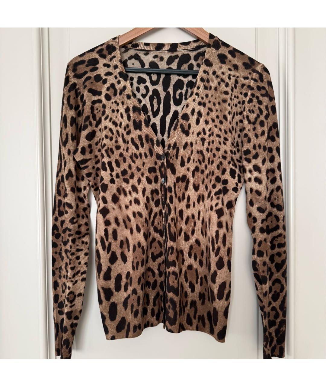 DOLCE&GABBANA Коричневый шерстяной кардиган, фото 5