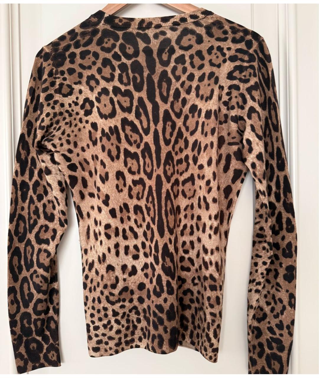 DOLCE&GABBANA Коричневый шерстяной кардиган, фото 2