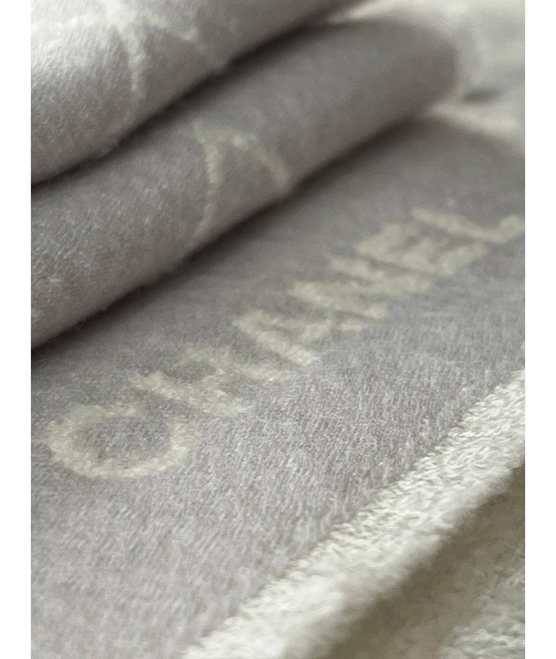 CHANEL Белый шерстяной шарф, фото 2