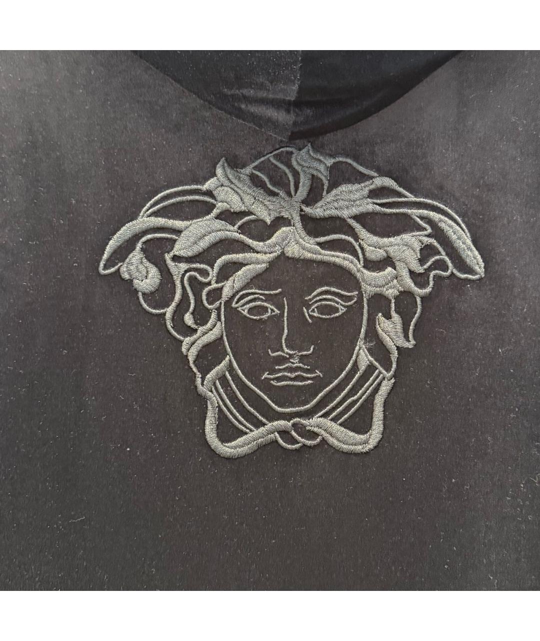 VERSACE Черная полиэстеровая спортивная куртка, фото 4