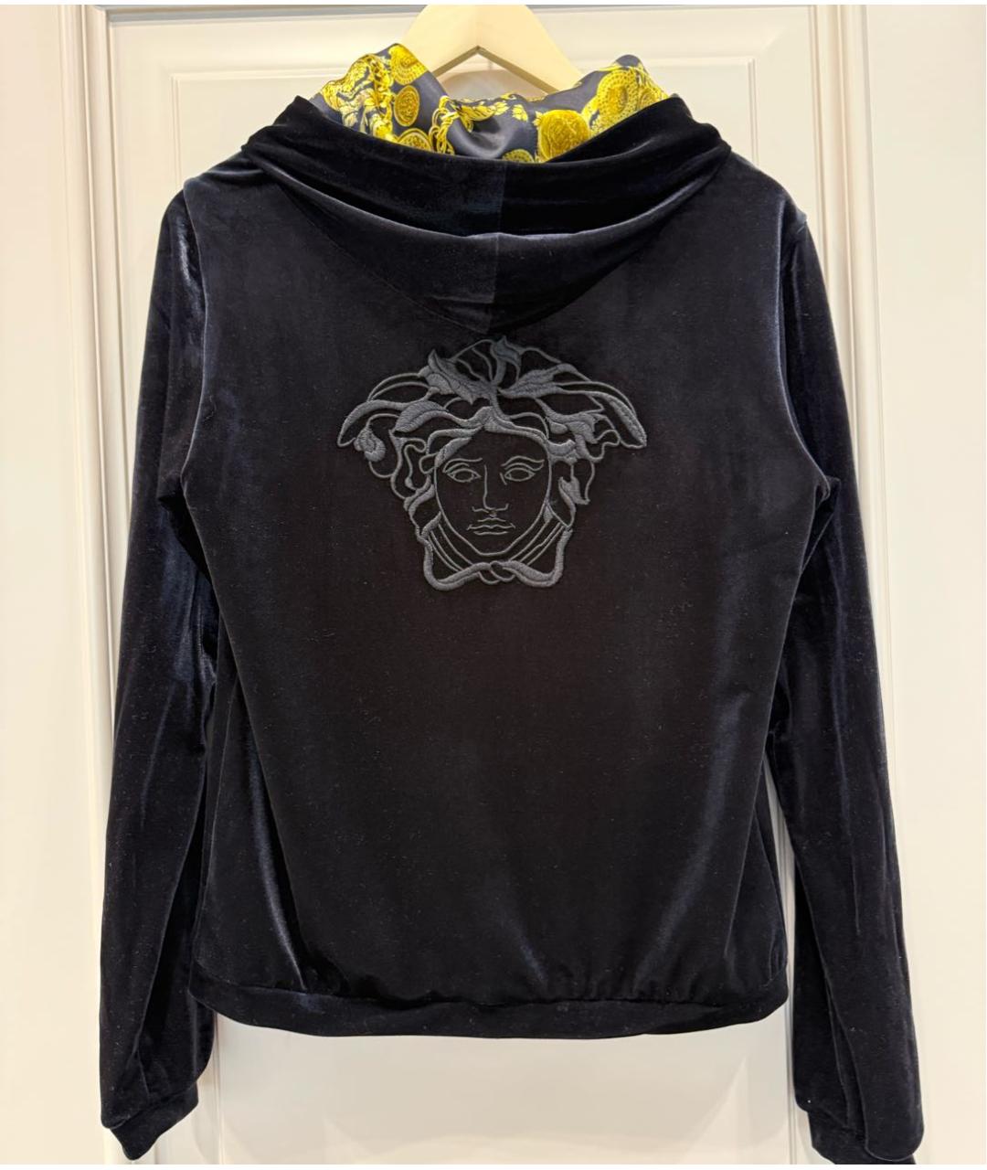 VERSACE Черная полиэстеровая спортивная куртка, фото 2