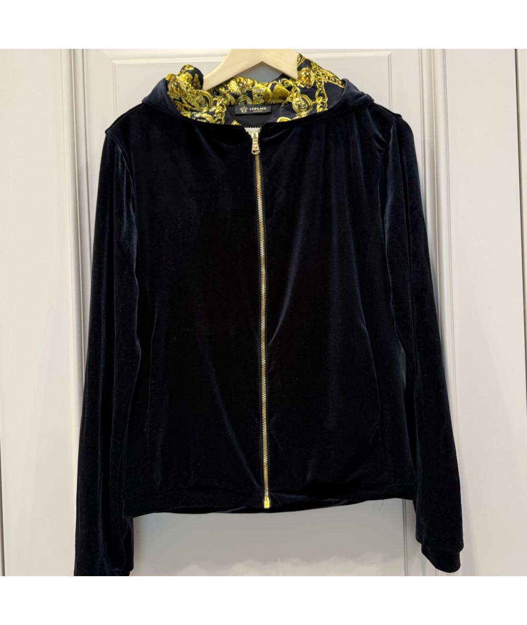 VERSACE Черная полиэстеровая спортивная куртка, фото 6