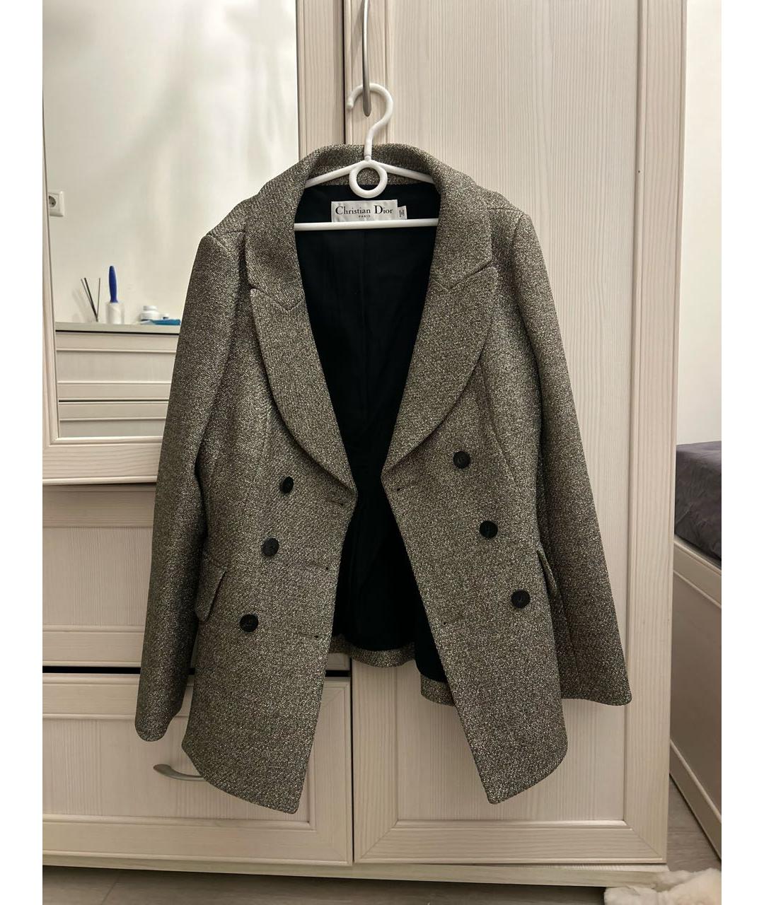 CHRISTIAN DIOR Бежевый хлопковый костюм с брюками, фото 5