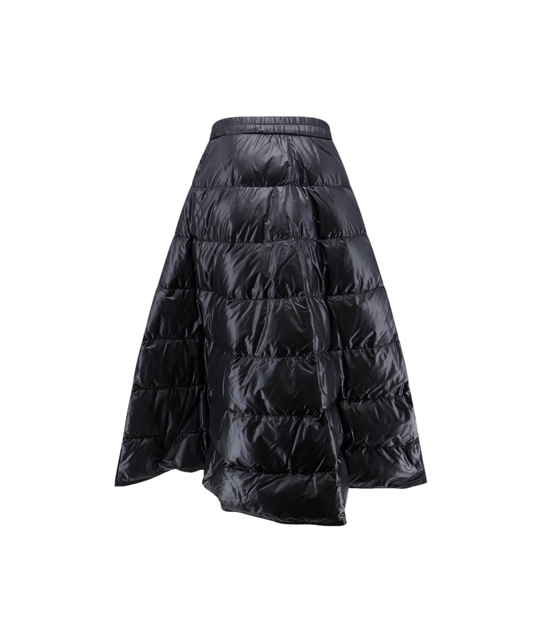 MONCLER Черная полиамидовая юбка миди, фото 2
