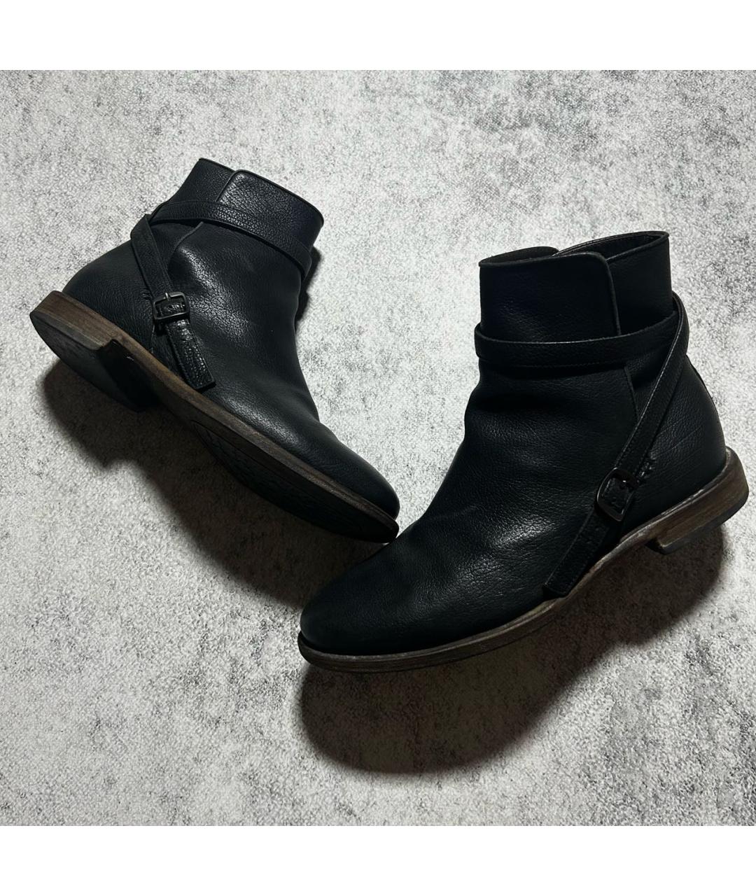 BOTTEGA VENETA Черные кожаные высокие ботинки, фото 9