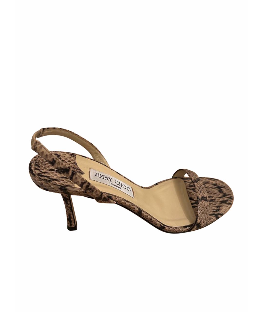 JIMMY CHOO Бежевые кожаные туфли, фото 1
